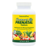 Front view of Natures Plus Source of Life Prenatal bottle
