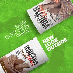 SPIRU-TEIN Whey Shake Chocolate packaging side view