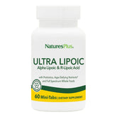 Natures Plus Ultra Lipoic bottle with 60 bi-layered mini-tabs