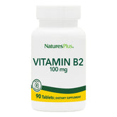 Bottle label of Natures Plus Vitamin B2 Riboflavin 100 mg