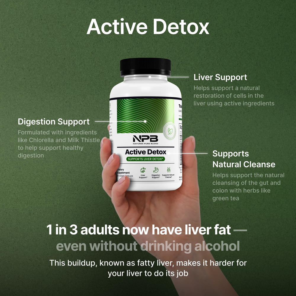 Nature's Pure Blend Active Detox apple cider vinegar mother image highlights digestive support