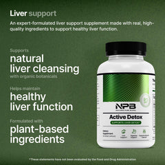 Nature's Pure Blend Active Detox milk thistle image showcases a liver health-supporting herb