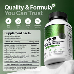 Nature's Pure Blend Active Detox veggie capsules close-up for easy daily use