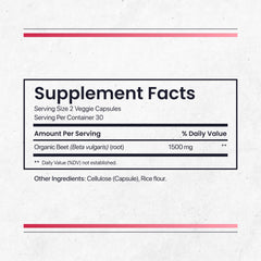 Beet root capsules used for circulation and energy