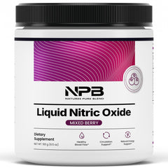 Nature's Pure Blend nitric oxide bottle for daily circulation support.