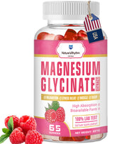 Nature's Rhythm Magnesium Gummies Raspberry flavor front label