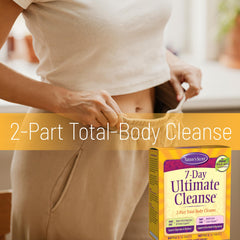 Nature's Secret 7 Day Ultimate Cleanse multi-fiber tablets scene suggests gentle colon support.