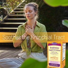 Outer packaging box for Nature's Secret Respiratory Support & Defense.