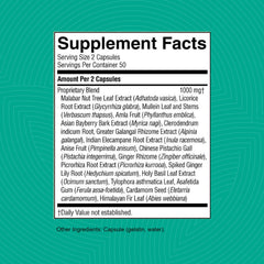 Herbal ingredients and capsules image for Bronchial Formula