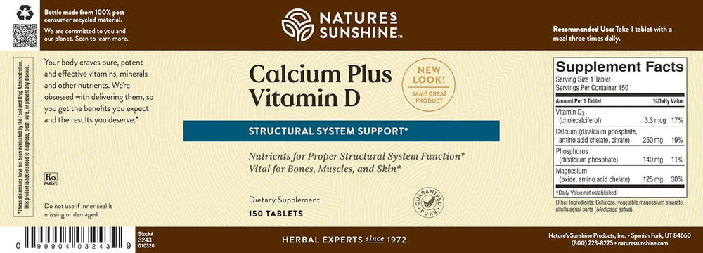 Nature's Sunshine bottle on countertop hints at easy daily bone health support