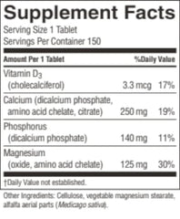 Nature's Sunshine label close-up showing vitamin D and minerals for structural wellness