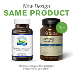 Product shot of Nature's Sunshine Vitamin C container on white background