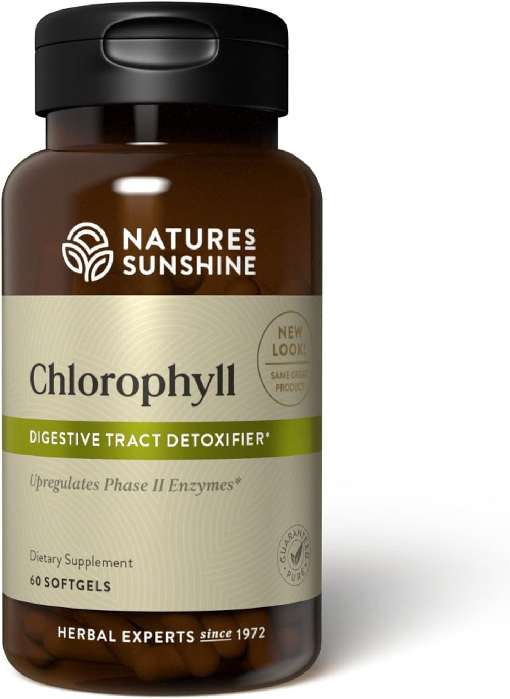 Nature's Sunshine Chlorophyll 60 Softgel Capsules bottle front view