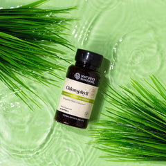 Chlorophyll 60 Softgel Capsules bottle with label close-up