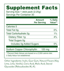 On-the-go Lime Twist chlorophyll drink ready to enjoy