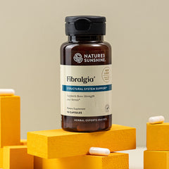 Nature's Sunshine Fibralgia bottle label close-up