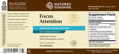 Nature's Sunshine Focus Attention 90 Capsules packaging