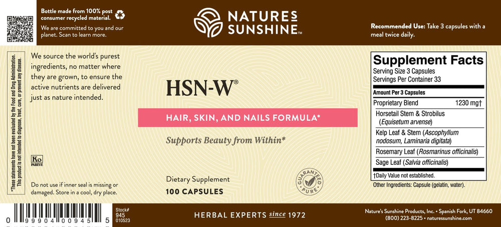 Lifestyle image of Nature's Sunshine HSN-W 100 capsules