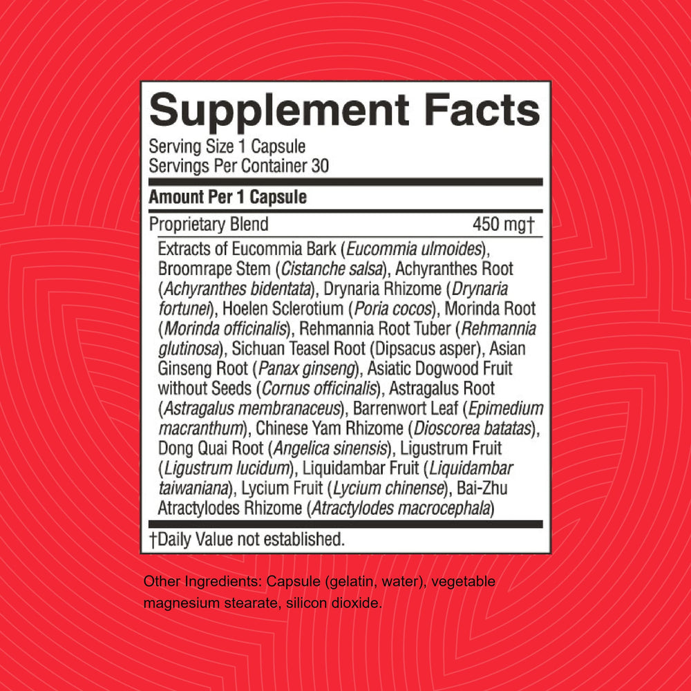 Eucommia bark and other herbs used in KB-C