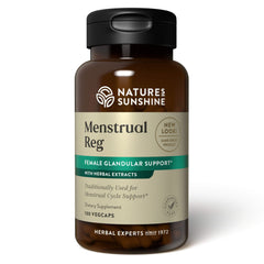 Nature's Sunshine Menstrual Reg bottle label