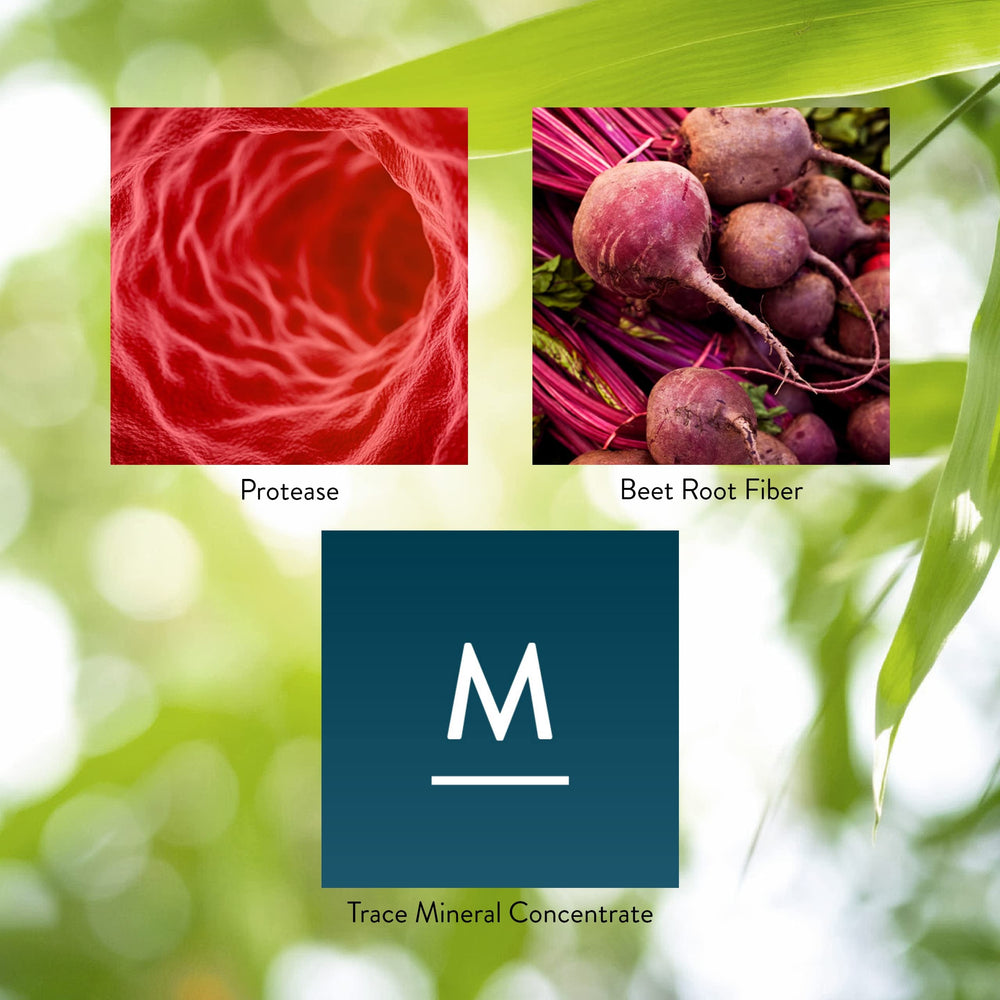 Product image showing protease enzyme and minerals