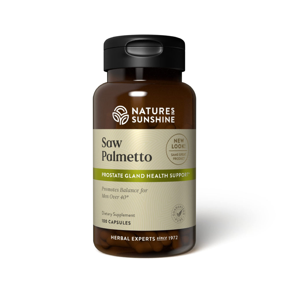 Nature's Sunshine Saw Palmetto 100 Capsules Kosher bottle front