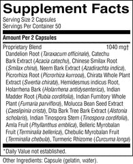 Nature's Sunshine Skin Detox packaging display highlights complete product presentation and herbal blend.