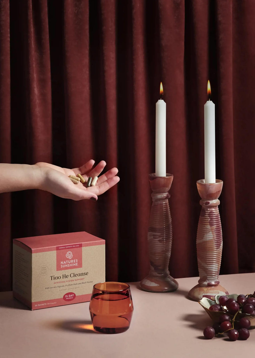 Nature's Sunshine Tiao He product packaging for energy and stress relief potential.