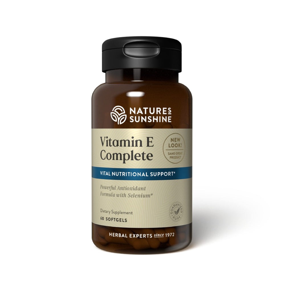 Nature's Sunshine Vitamin E Complete with Selenium bottle and label