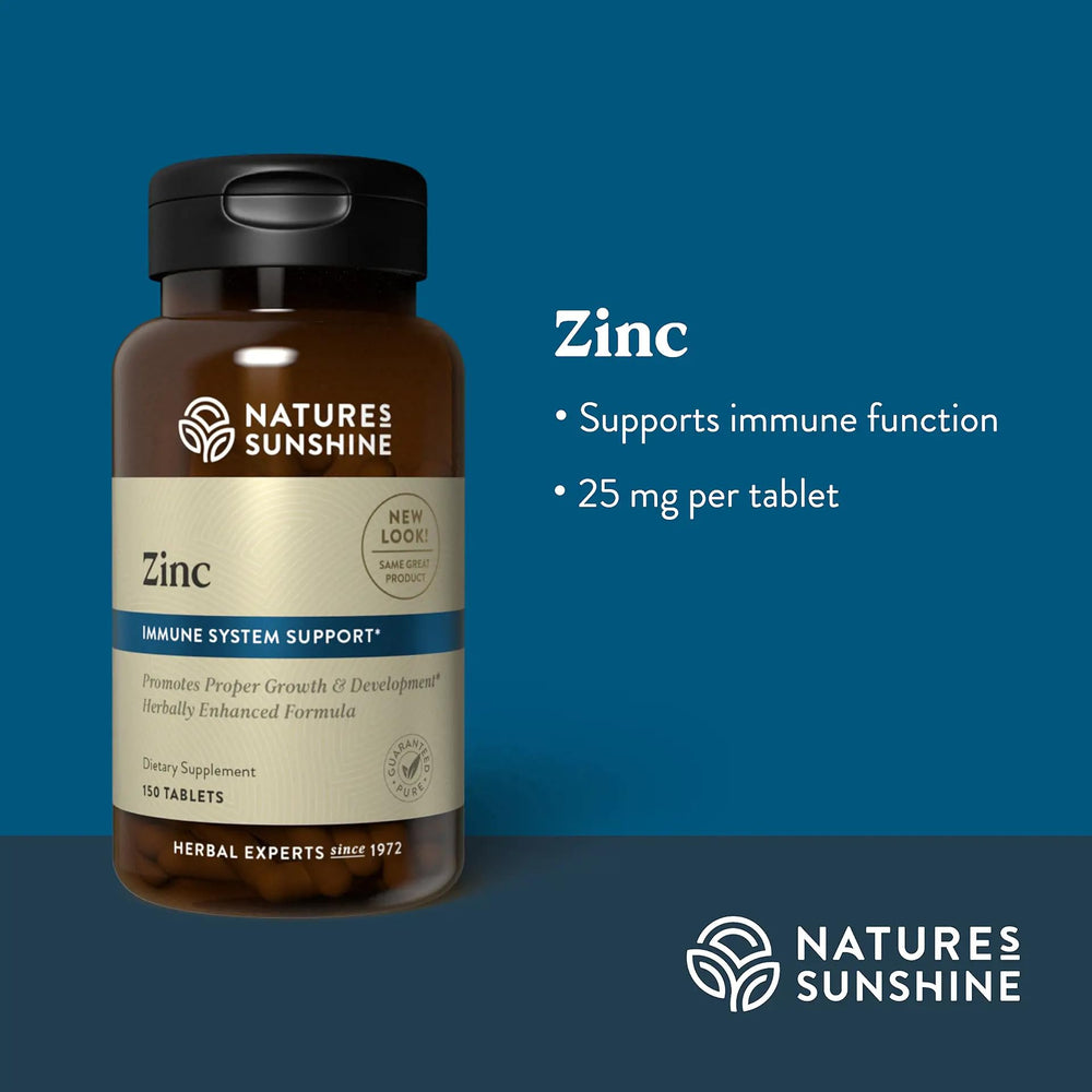 Zinc 25mg tablet product shot