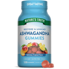 Nature's Truth Ashwagandha Gummies Tropical 120-count bottle
