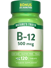 Nature's Truth B12 Vitamin 500 mcg bottle with 120 tablets