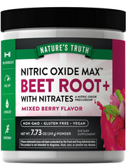 Nature's Truth Beet Root Powder bottle ready for a pre-workout routine, may support healthy blood flow.