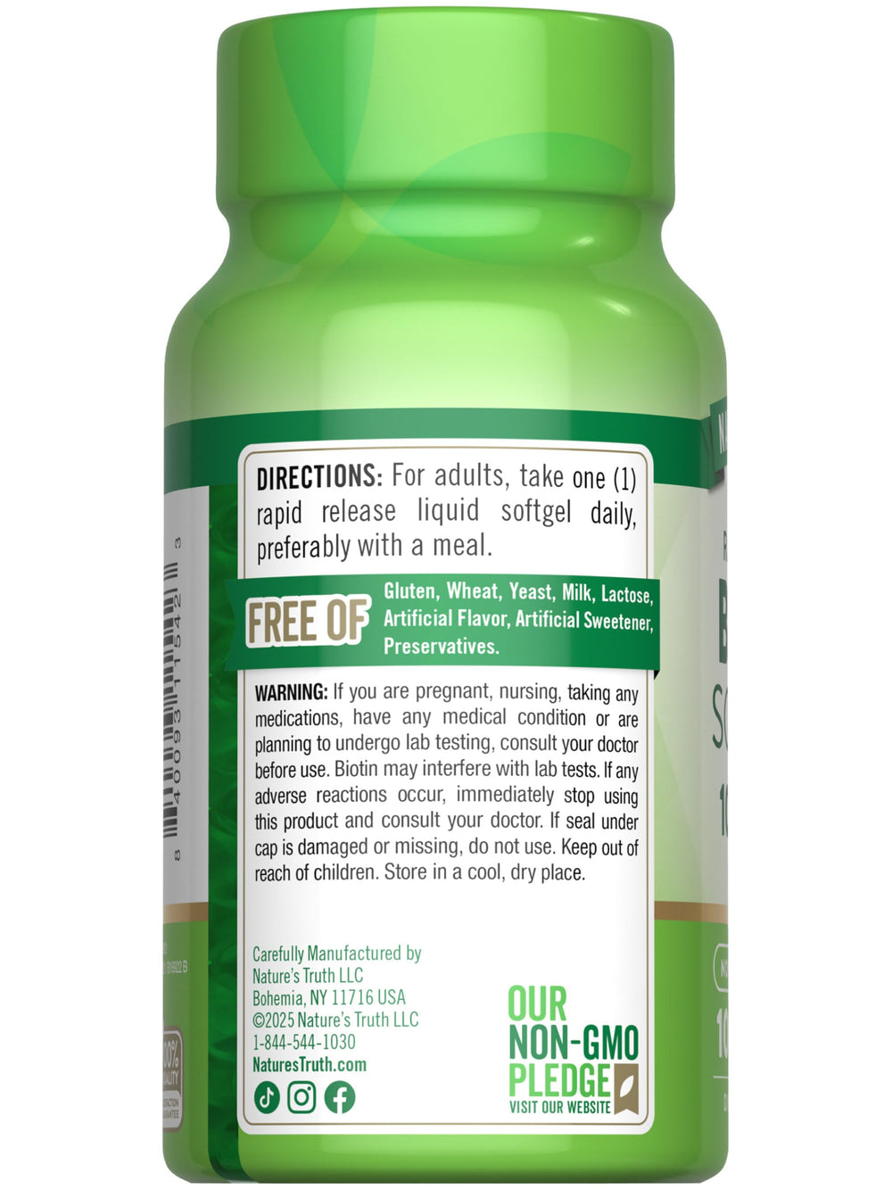 Lifestyle shot of Biotin supplement for hair, skin, and nails health