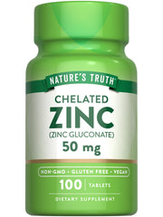 Nature's Truth Chelated Zinc 50mg bottle front view