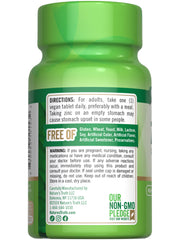 Bottle with zinc gluconate labeling on front