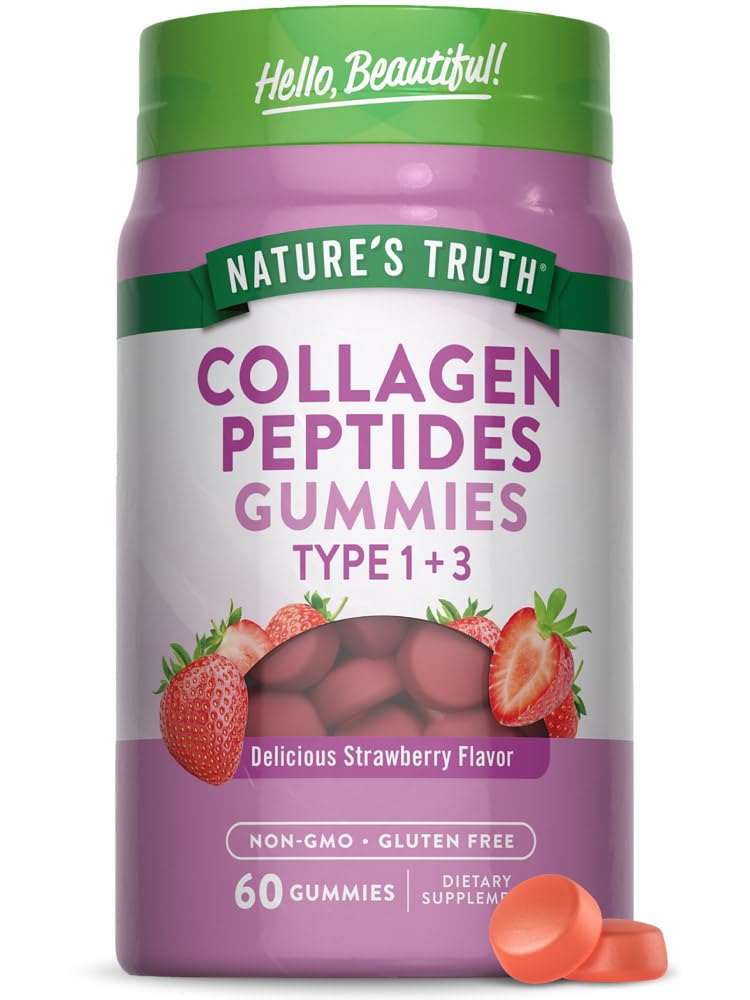Front view of Nature's Truth Collagen Peptide Gummies bottle