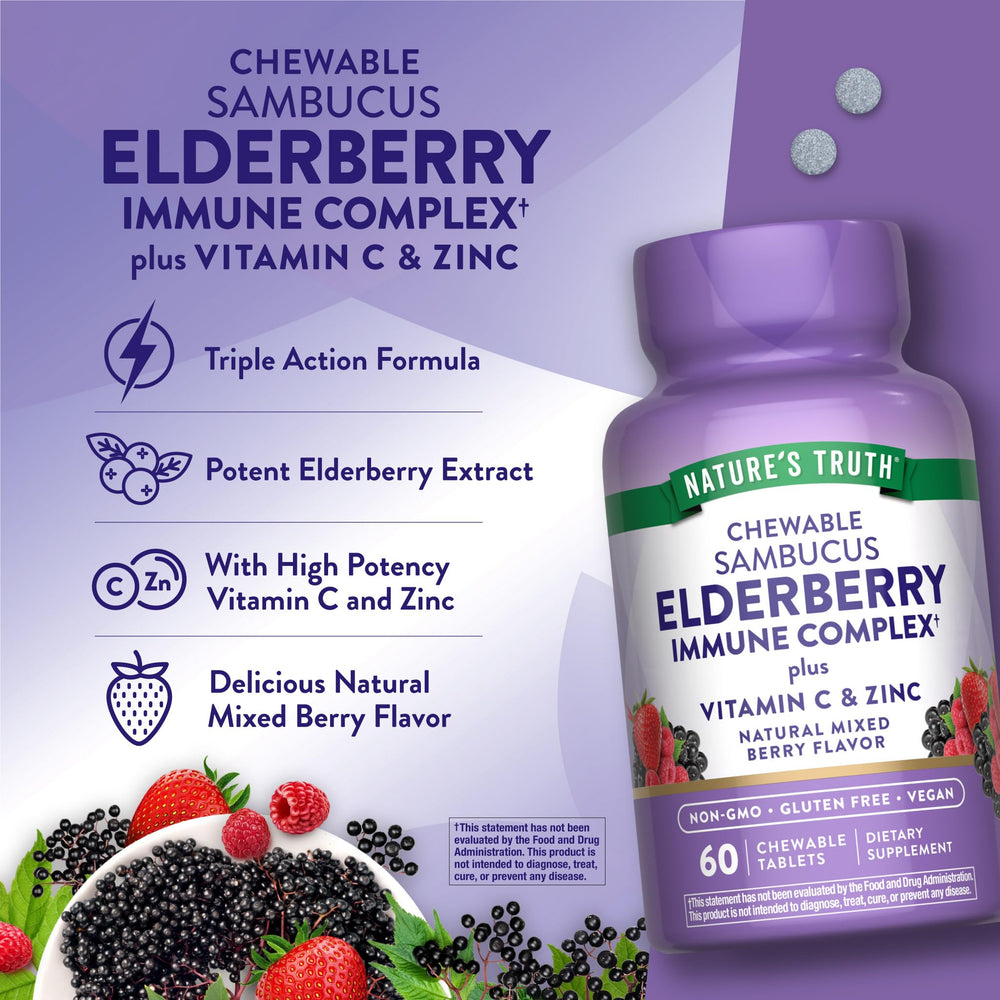Gluten-free, non-GMO label on Elderberry Immune Complex