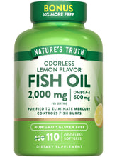 Nature's Truth Fish Oil 2000mg Lemon Flavor Softgels bottle