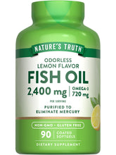 Nature's Truth Fish Oil Omega-3 2400mg Lemon flavor bottle