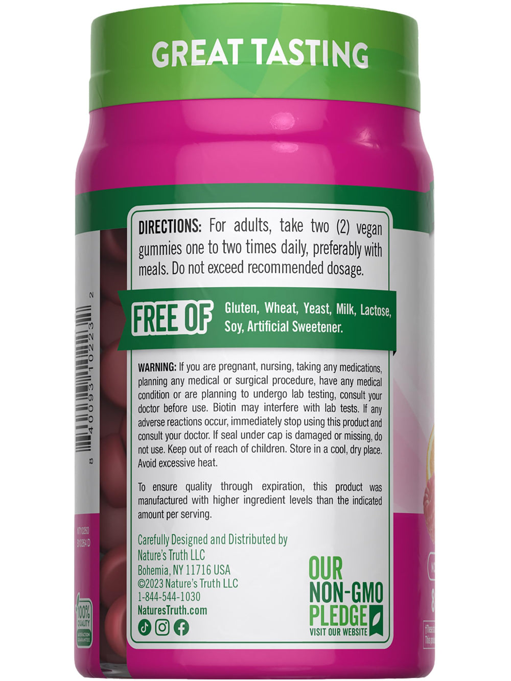 Pack of 2 Nature's Truth Hair Skin and Nails Gummies bottles