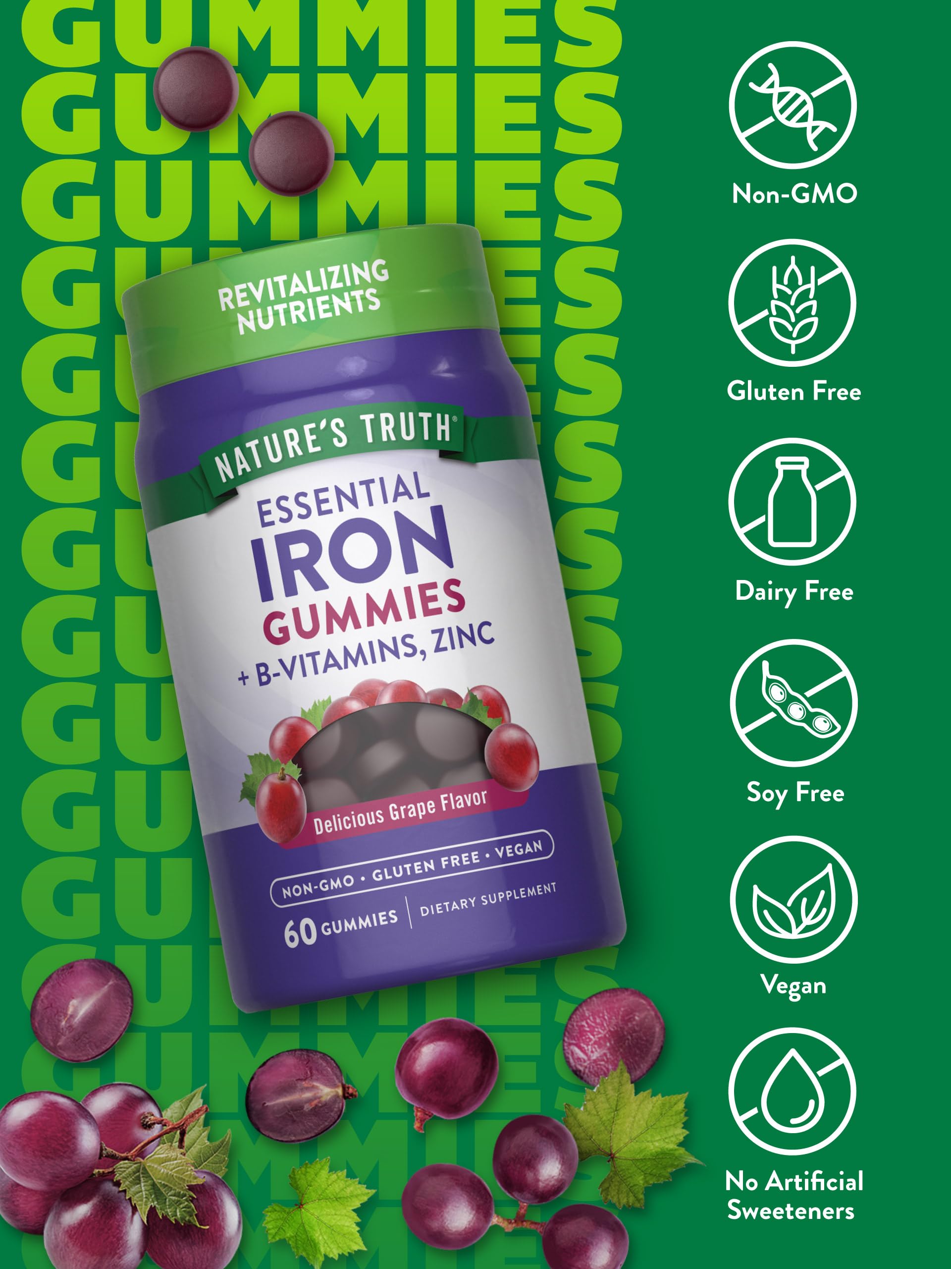Vegan iron gummies product image Vegan iron gummies product image