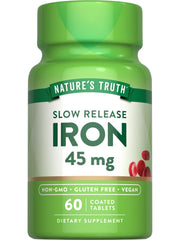 Nature's Truth Iron Supplement bottle and label, 45 mg iron