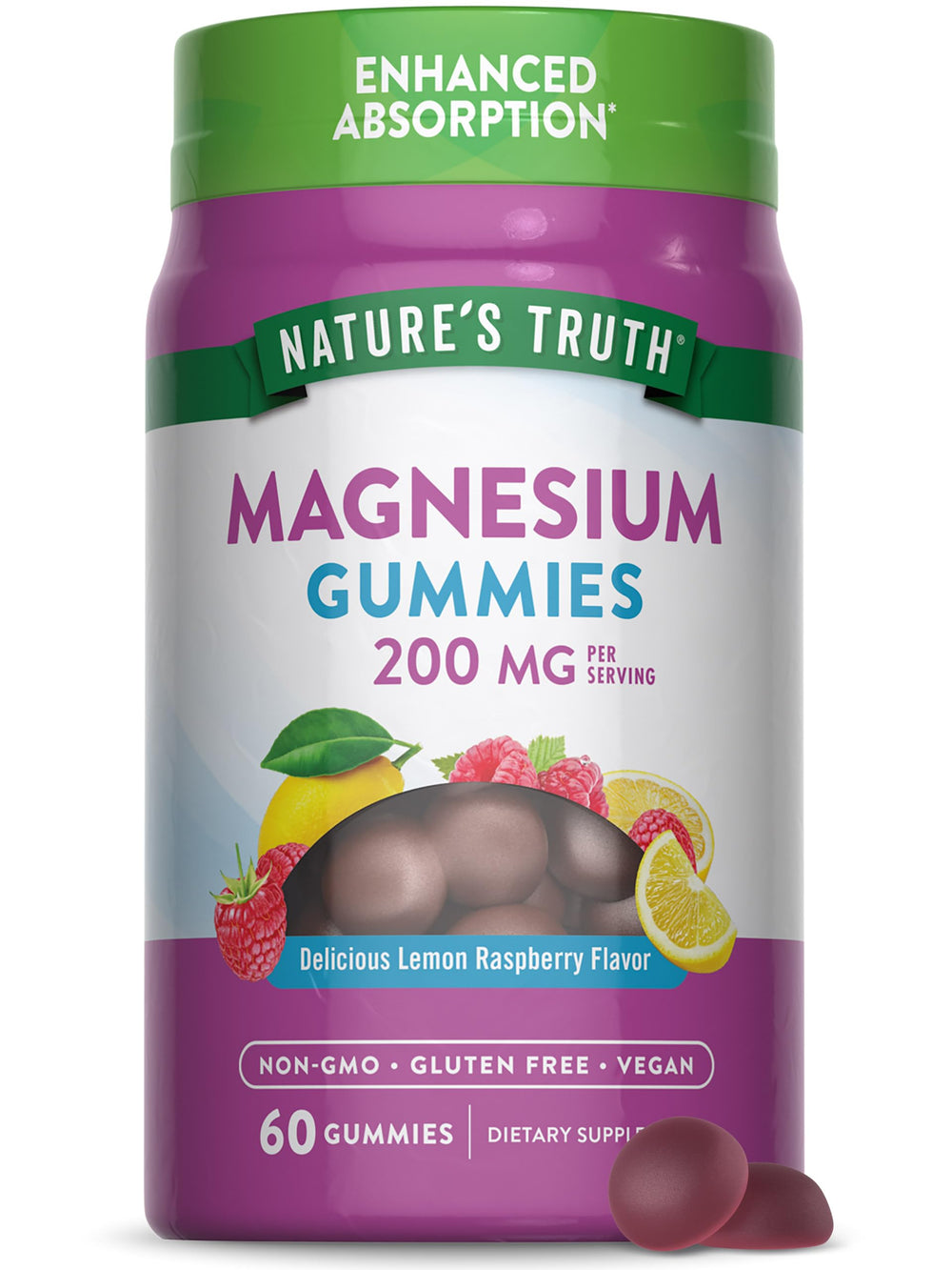 Nature's Truth Magnesium Gummies bottle - 60 count, 200 mg per serving