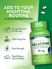 Non-GMO and gluten-free icons on Melatonin packaging