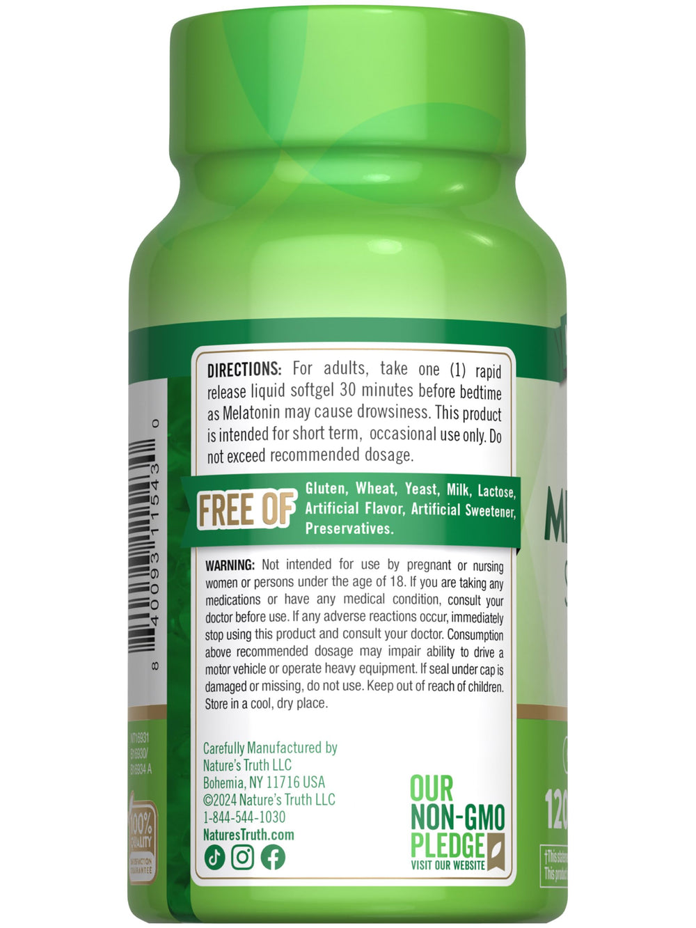 Nighttime routine with Melatonin softgel before bed