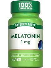 Nature's Truth Melatonin 1 mg bottle with 180 tablets