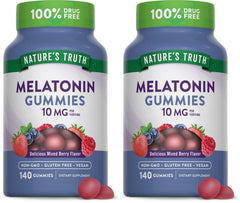 Nature's Truth Melatonin Gummies 10 mg Berry Flavor Pack of 2 – front view