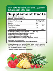 Back label showing supplement facts on Nature's Truth gummies