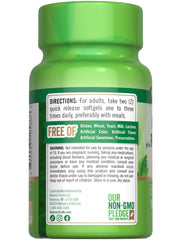 Bottle with softgels and usage guidance